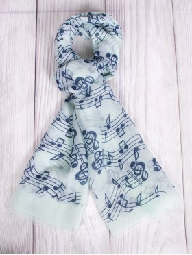 Music Notes Light Weight Scarf